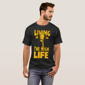 Funny Animal Shirt - Funny Gezegde Living the High (Voorkant volledig)