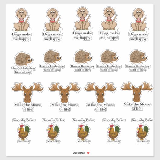 Funny animal stickers  (Vel)