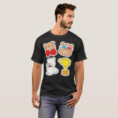Funny animal stickers t-shirt (Voorkant volledig)