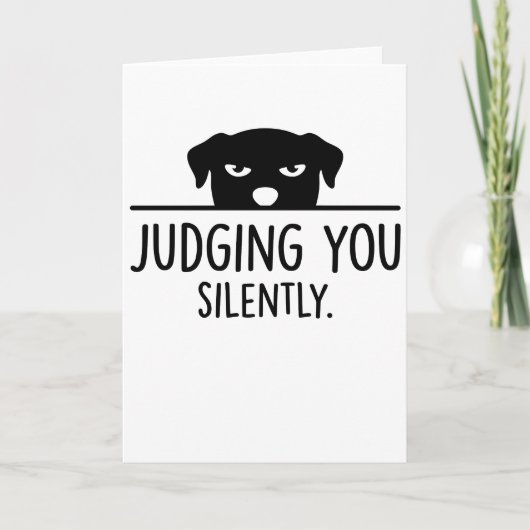 funny animals dog cafe Judging You Silently Kaart (Voorkant)