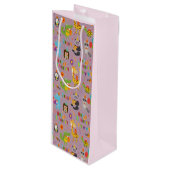 Funny Animals Happy Birthday Wijn Cadeautas (Voorkant Gekanteld)