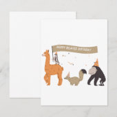 Funny Animals Late Birthday Kaart (Voorkant / Achterkant)