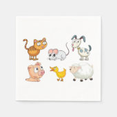 Funny Animals Napkins Servet (Voorkant)