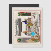Funny Animals Night Before Xmas Magnetische Kaart (Voorkant / Achterkant)