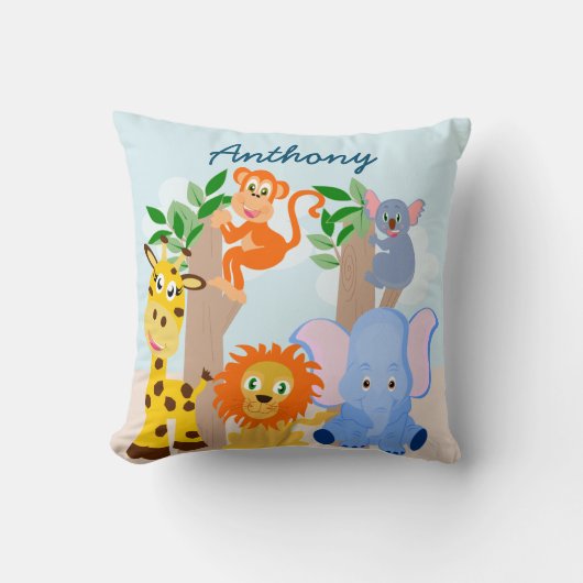 Funny animals personated name kussen (Voorkant)