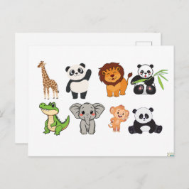 FUNNY ANIMALS POSTCARD BRIEFKAART