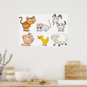 Funny Animals Poster (Keuken)