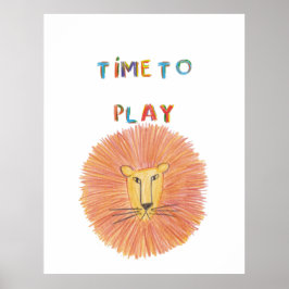 Funny Animals Rest Poster Print Kinder Room Decor
