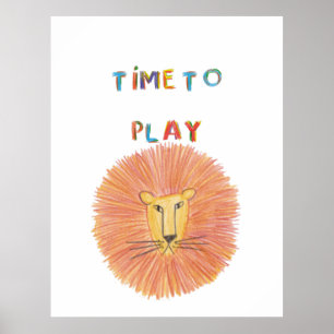 Funny Animals Rest Poster Print Kinder Room Decor