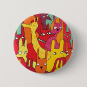Funny animals ronde button 5,7 cm (Voorkant)