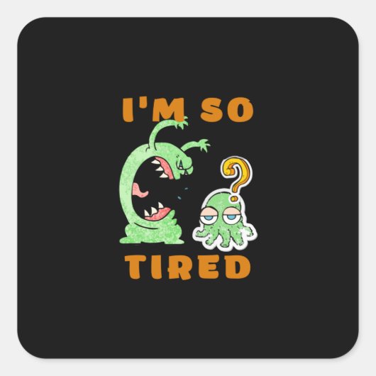 Funny Animals Sarcastic Cute Vierkante Sticker (Voorkant)