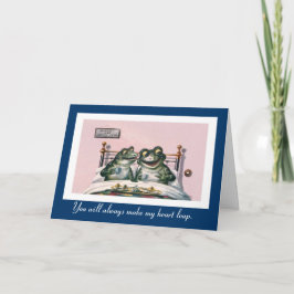 Funny Animals - Schattige  Frogs Jubileum Kaart