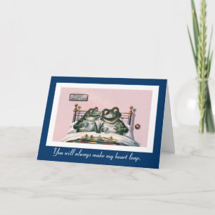 Funny Animals - Schattige  Frogs Jubileum Kaart