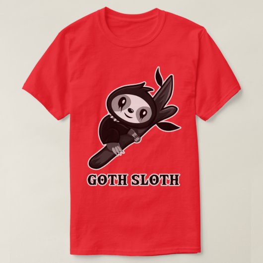 Funny Animals Sloth Gothic T-shirt (Design voorkant)