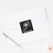 Funny Animals Sloth Gothic Vierkante Sticker (Envelop)