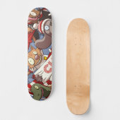 Funny Animals Sportfans Sinaasappel Kat & Fruit Ba Persoonlijk Skateboard (Voorkant)