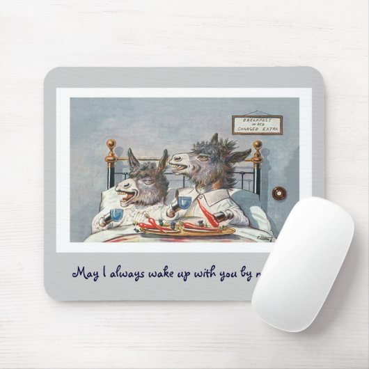 Funny  Animals - Twee Donkeys Muismat (Met muis)