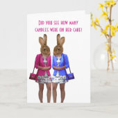 Funny animals verjaardagskaart kaart (Gele Bloem)