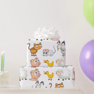 Funny Animals Wrapping Paper Cadeaupapier