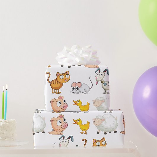 Funny Animals Wrapping Paper Cadeaupapier
