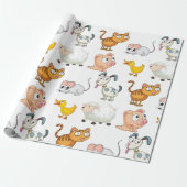 Funny Animals Wrapping Paper Cadeaupapier (Uitgerold)
