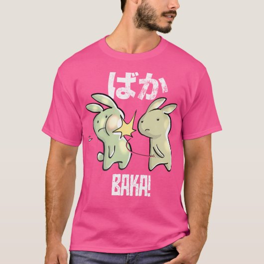 Funny Anime Baka Rabbit Slap - Baka Japans T-shirt (Voorkant)