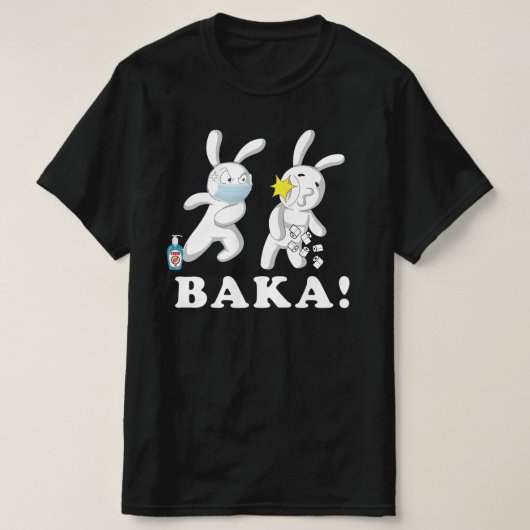 Funny Anime Baka Rabbit Slap Japans T-shirt (Design voorkant)