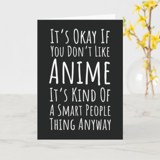 Funny Anime Cards For Otaku Manga Lover Humor Kids Kaart (Gele Bloem)