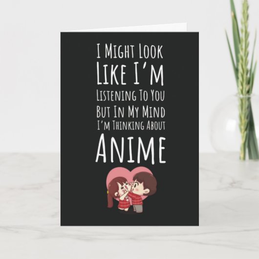 Funny Anime Cards Japanese Kawaii Otaku Humor Kaart (Voorkant)