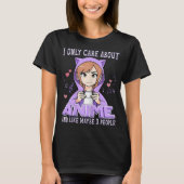 Funny Anime Gamer Girl Design T-shirt (Voorkant)