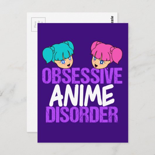 Funny Anime geobsedeerd Briefkaart (Voorkant / Achterkant)