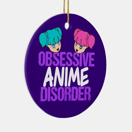 Funny Anime geobsedeerd Keramisch Ornament (Rechts)