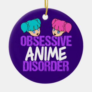 Funny Anime geobsedeerd Keramisch Ornament