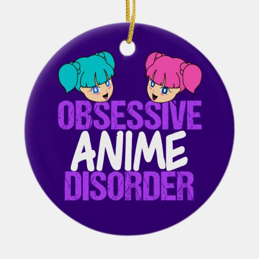 Funny Anime geobsedeerd Keramisch Ornament (Voorkant)