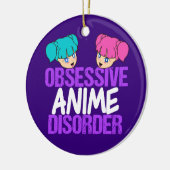 Funny Anime geobsedeerd Keramisch Ornament (Links)