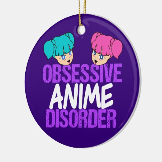 Funny Anime geobsedeerd Keramisch Ornament (Links)