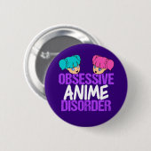 Funny Anime geobsedeerd Ronde Button 5,7 Cm (Voorkant /achterkant)