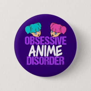 Funny Anime geobsedeerd Ronde Button 5,7 Cm