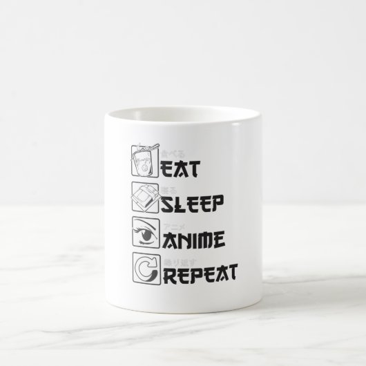 Funny Anime Gift Eat Sleep Otaku Koffiemok (Center)