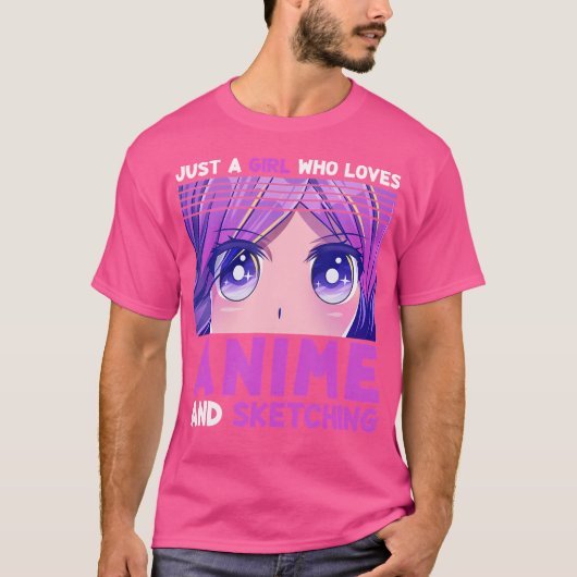 Funny Anime Girl is gewoon een meisje dat van Anim T-shirt (Voorkant)