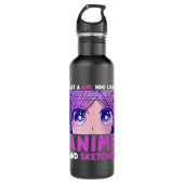 Funny Anime Girl is gewoon een meisje dat van Anim Waterfles (Voorkant)