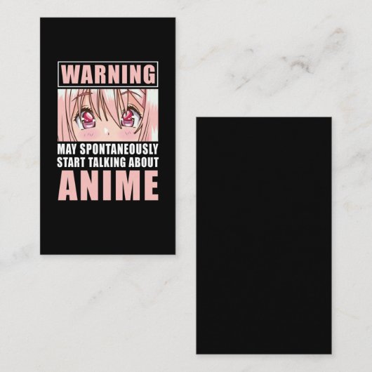 Funny Anime Girl Japanse Otaku Manga Japan Visitekaartje (Voorkant / Achterkant)