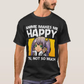 Funny Anime Girl Otaku Design T-shirt (Voorkant)