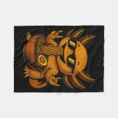 Funny Anime Kawaii Axolotl Eating Ramen Graphic Te Fleece Deken (Voorkant (Horizontaal))