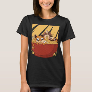 Funny Anime Manga katten die Ramen Japans Kawai et T-shirt