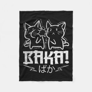 Funny Anime Manga Otaku Baka Rabbit Slap Fleece Deken