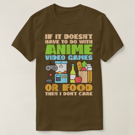 Funny Anime T-shirt als het geen animo is voor vid (Design voorkant)