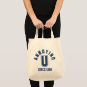 Funny Annoying You Bag, Blue Tote Bag (Voorkant (product))