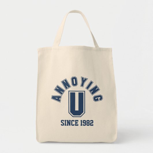 Funny Annoying You Bag, Blue Tote Bag (Voorkant)