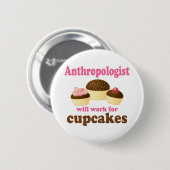 Funny Anthropoloog Ronde Button 5,7 Cm (Voorkant /achterkant)